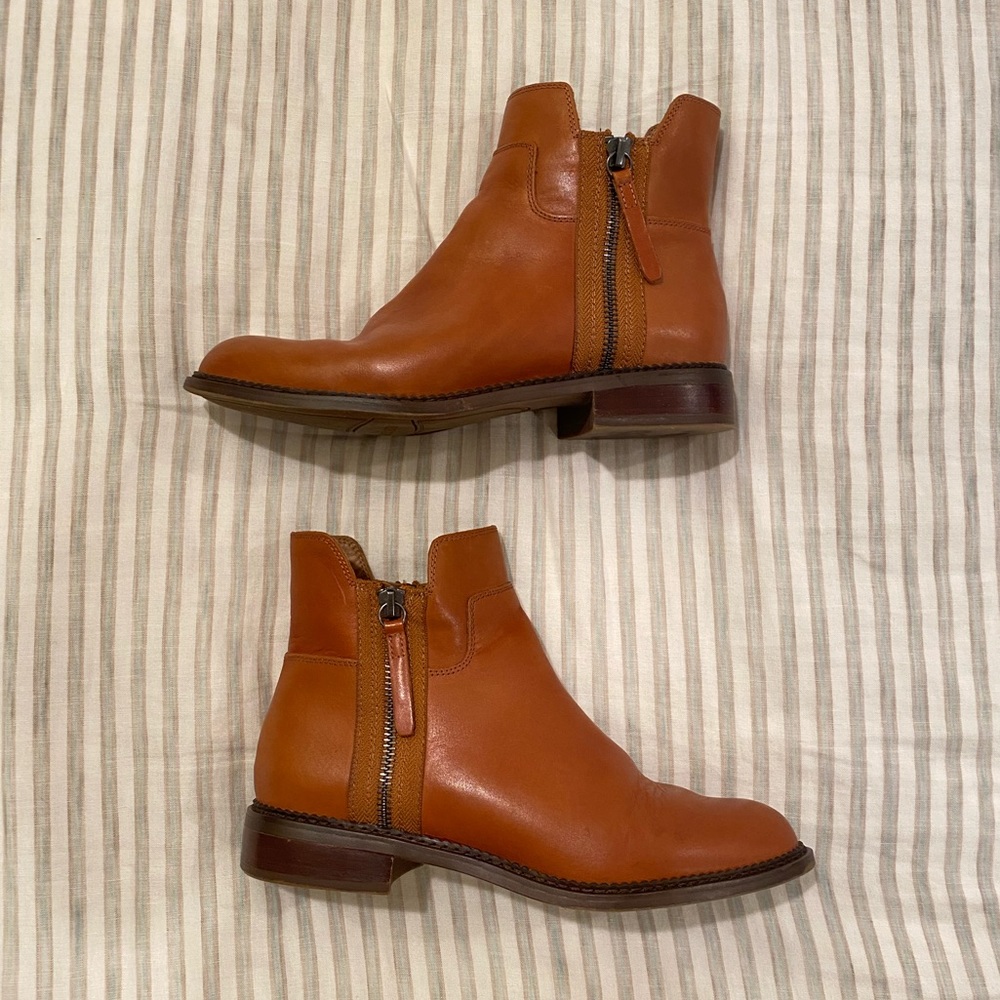 Franco Sarto Halford Bootie 7 Chelsea Boot Brown